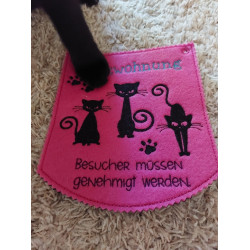 Stickdatei ITH - Wimpel Ösen "Miezwohnung 3"